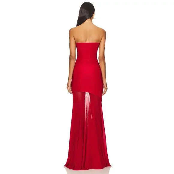 Deme by Gabriella Dahlia Strapless Gown Formal Evening Elegant Party Prom Large